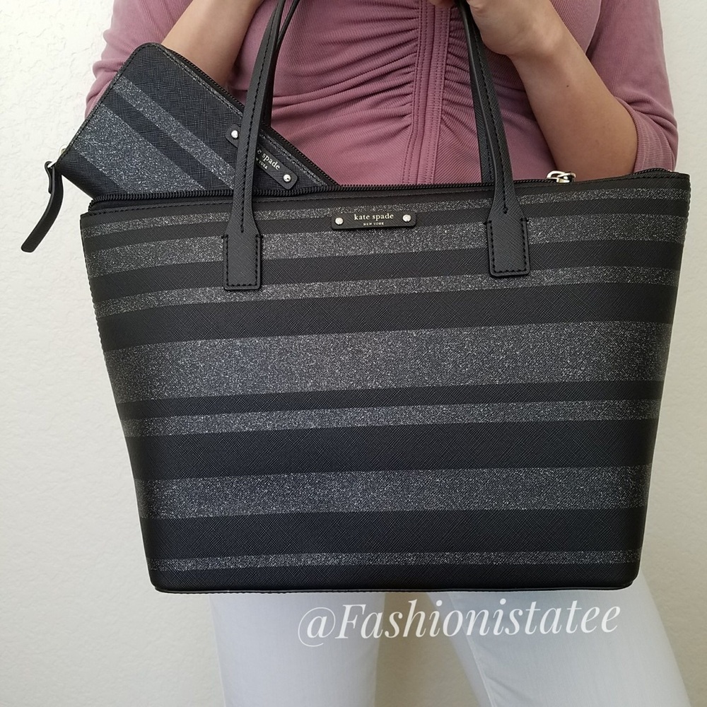 NWT KATE SPADE HANI HAVEN LANE TOTE & WALLET SET - Picture 6 of 8